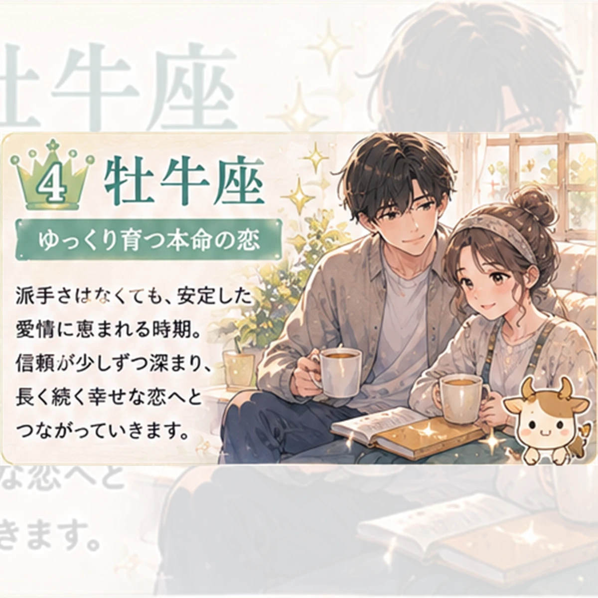 牡牛座｜ゆっくり育つ本命の恋