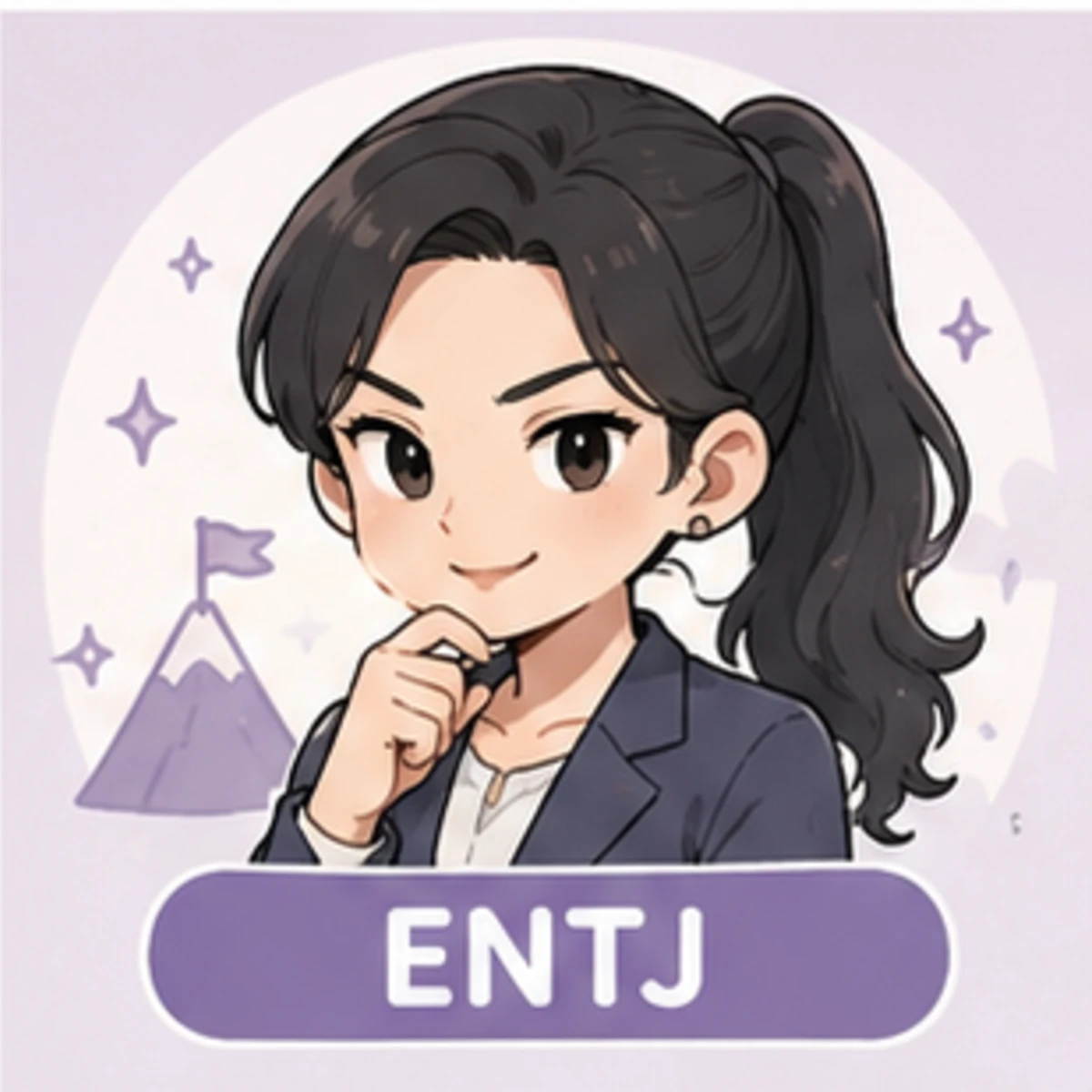 ENTJ和伴侶一起看著未來規劃，彼此互動展現支持與認可的感覺。