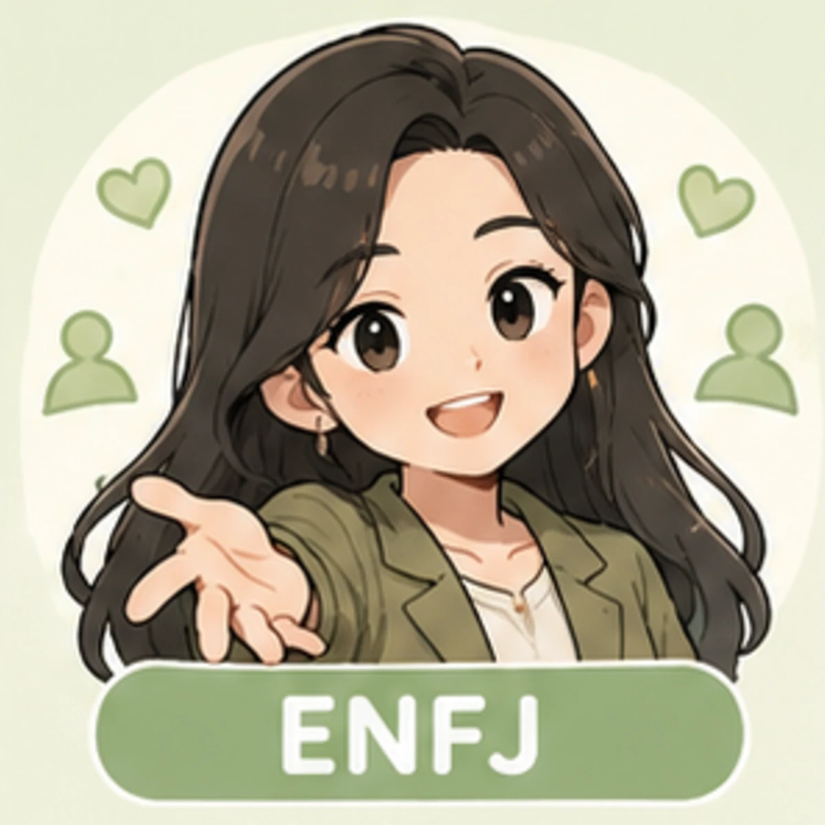 ENFJ與伴侶互動，對方用崇拜的眼神看著他，氣氛親密溫馨。