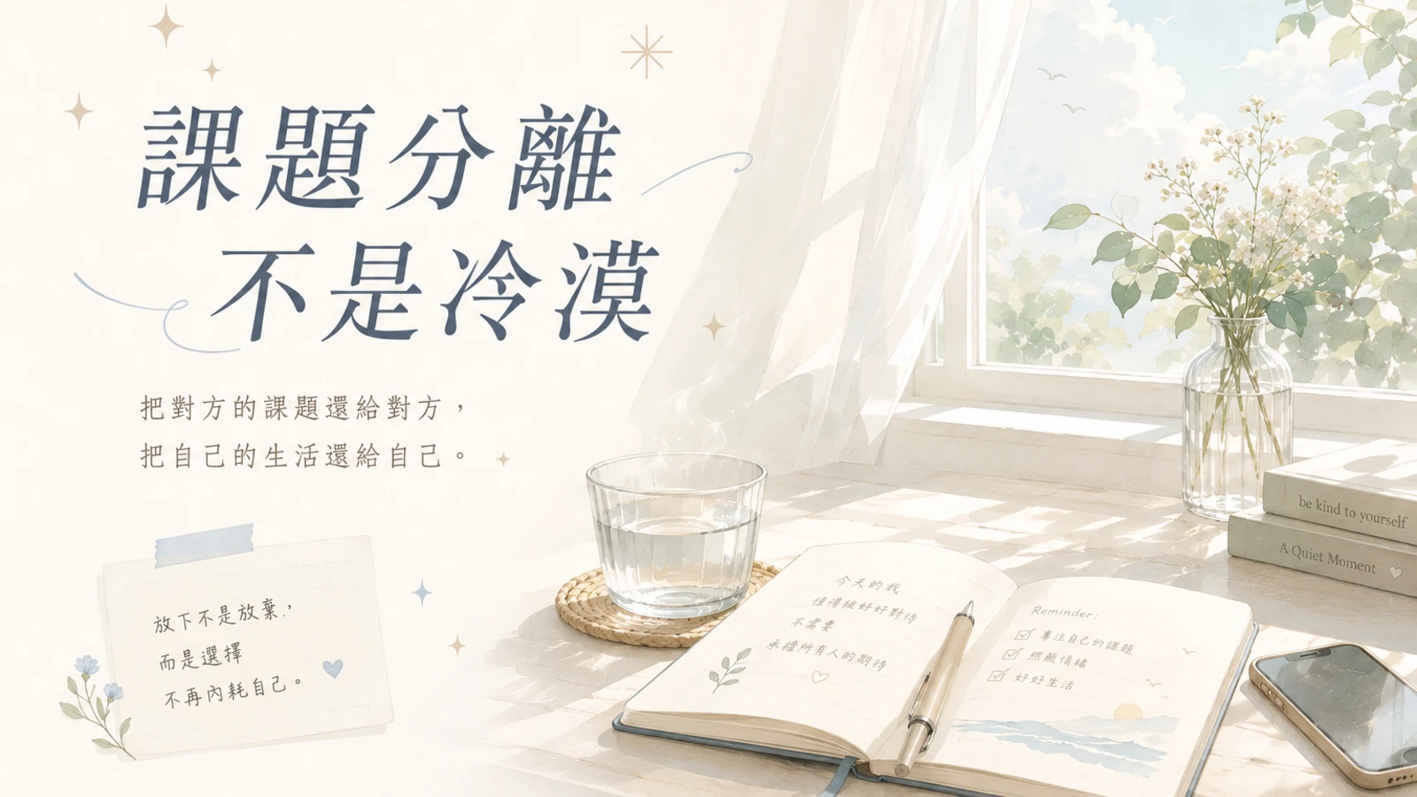 課題分離最難的地方，是看見別人不高興但不急著拯救