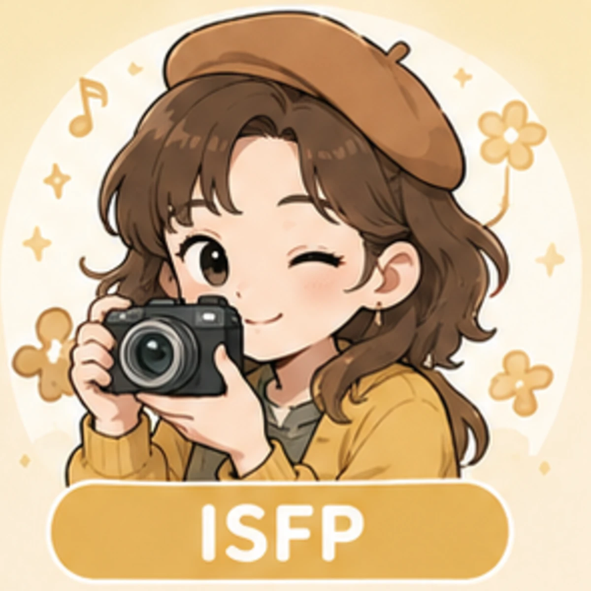ISFP被伴侶貼心照顧，表情感動溫柔，氣氛細膩溫暖。