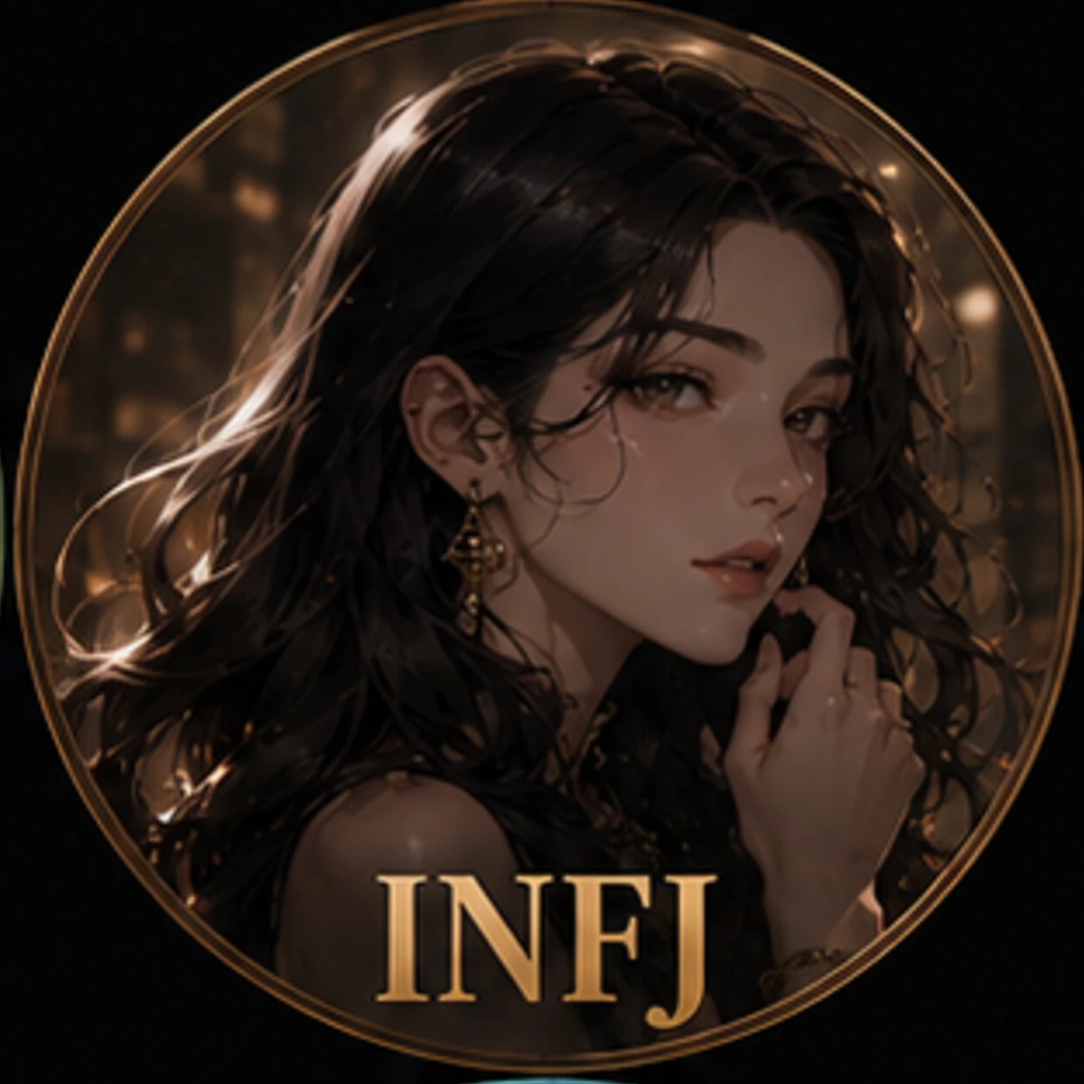 房間裡，INFJ型人靜靜回味訊息，神情平靜卻內心小劇場滿滿。