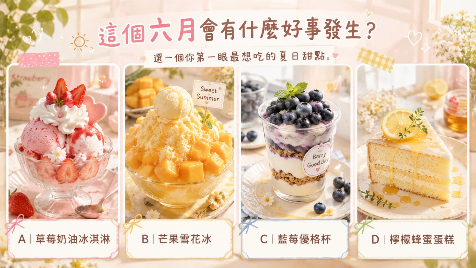 這個六月會有什麼好事發生？一秒看懂屬於你的甜蜜期待