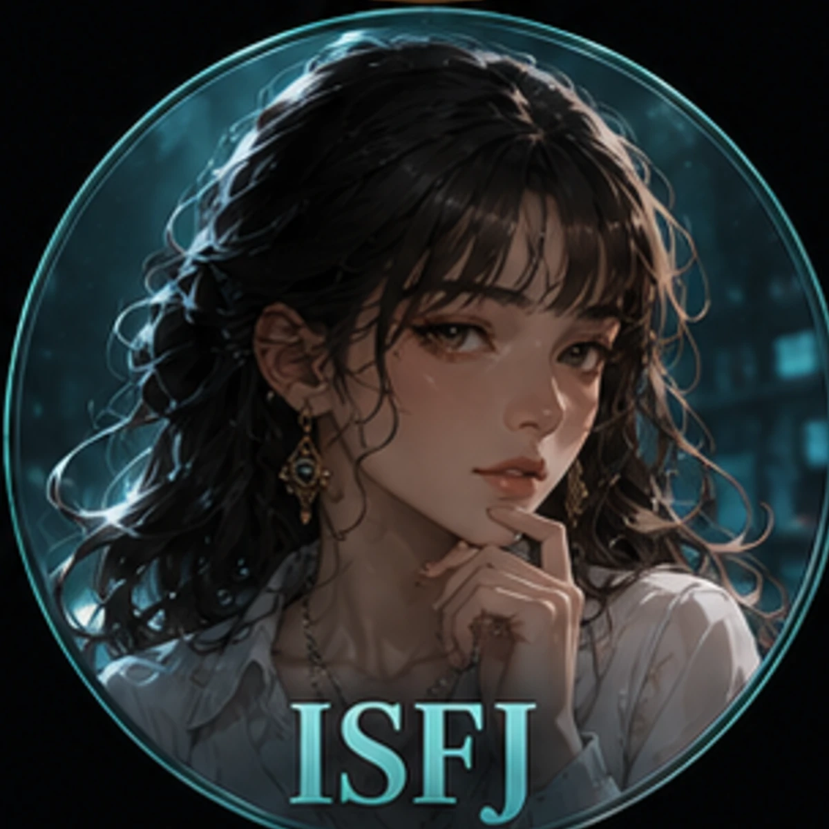 家中聚會，ISFJ型人照顧朋友但神情略帶愧疚，溫柔又小心翼翼。
