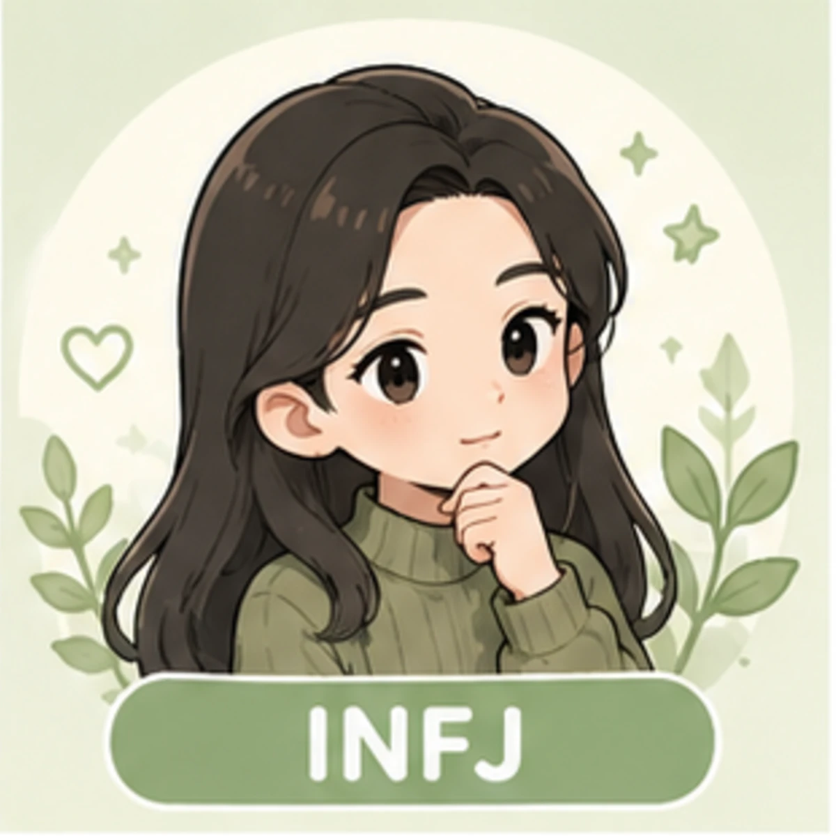 INFJ被一句貼心話感動，彼此靜靜對坐，眼神中流露出被懂得的溫柔。
