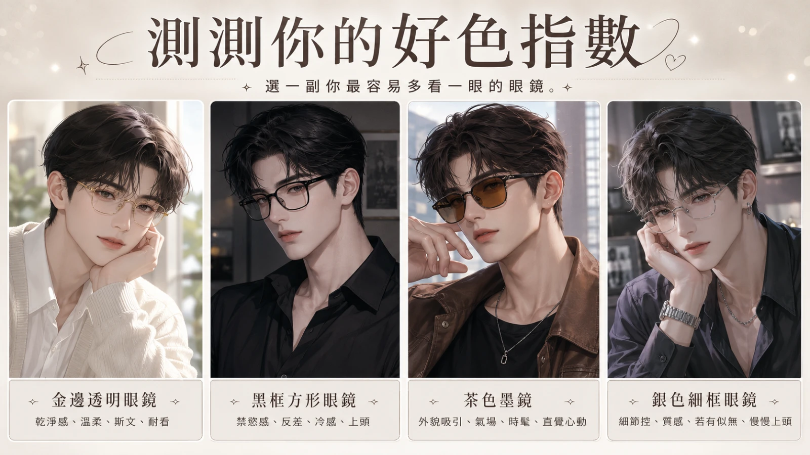 測測你的好色指數｜你是哪種心動類型？
