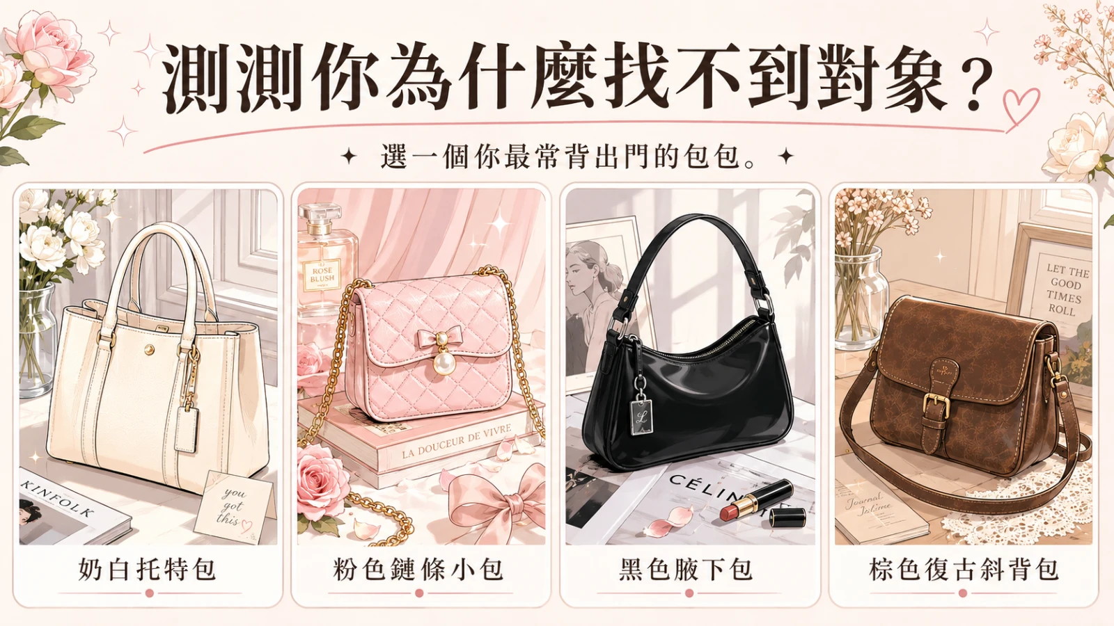 測測你為什麼找不到對象？揭開你的戀愛盲點與內心習慣