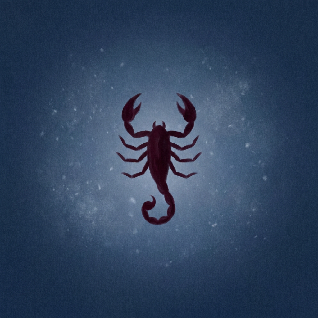 A mysterious person with intense eyes and a magnetic aura, symbolizing Scorpio's irresistible presence.