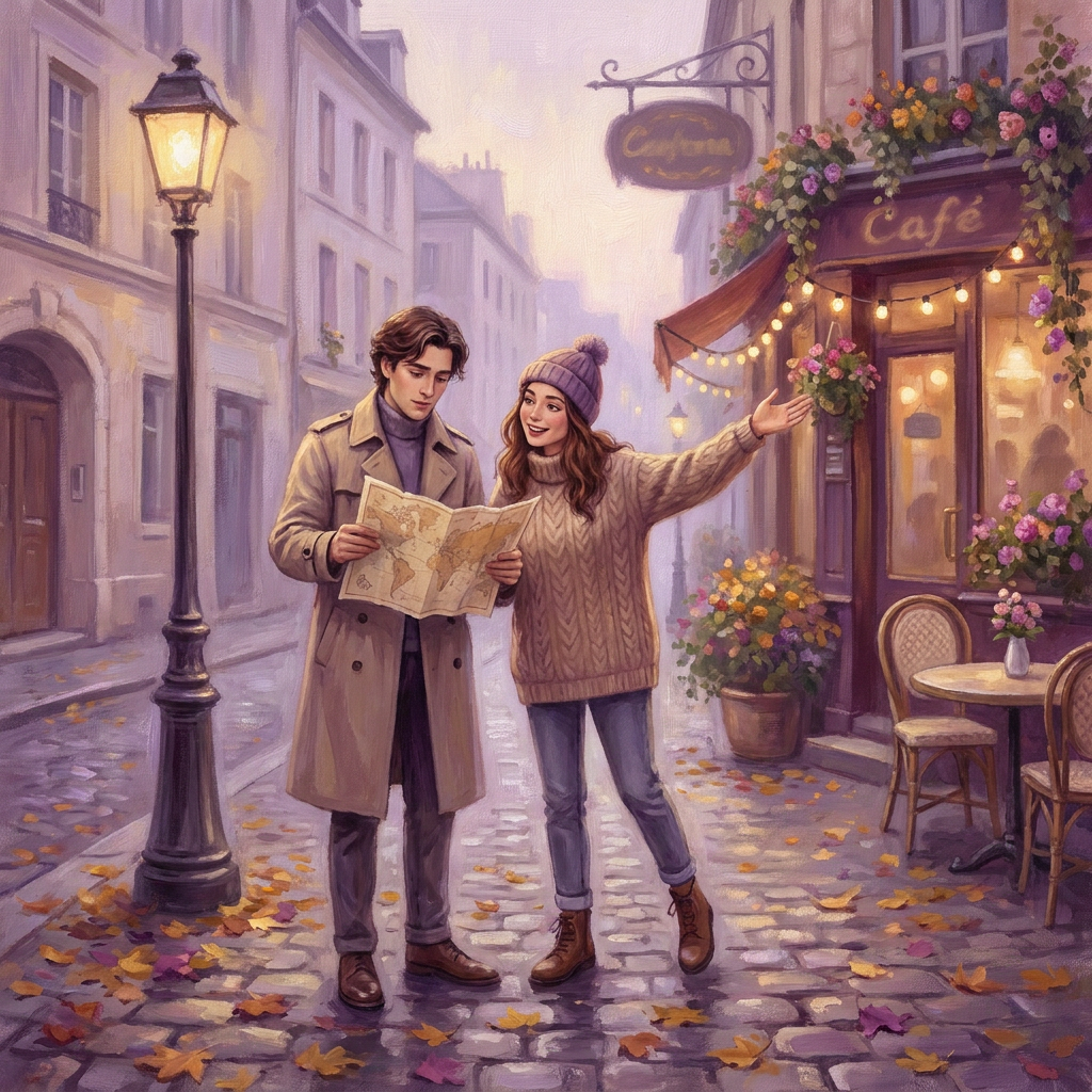 An ENTJ and INFP couple inspiring each other at sunrise, representing the balance of ambition and heart in their relationship.