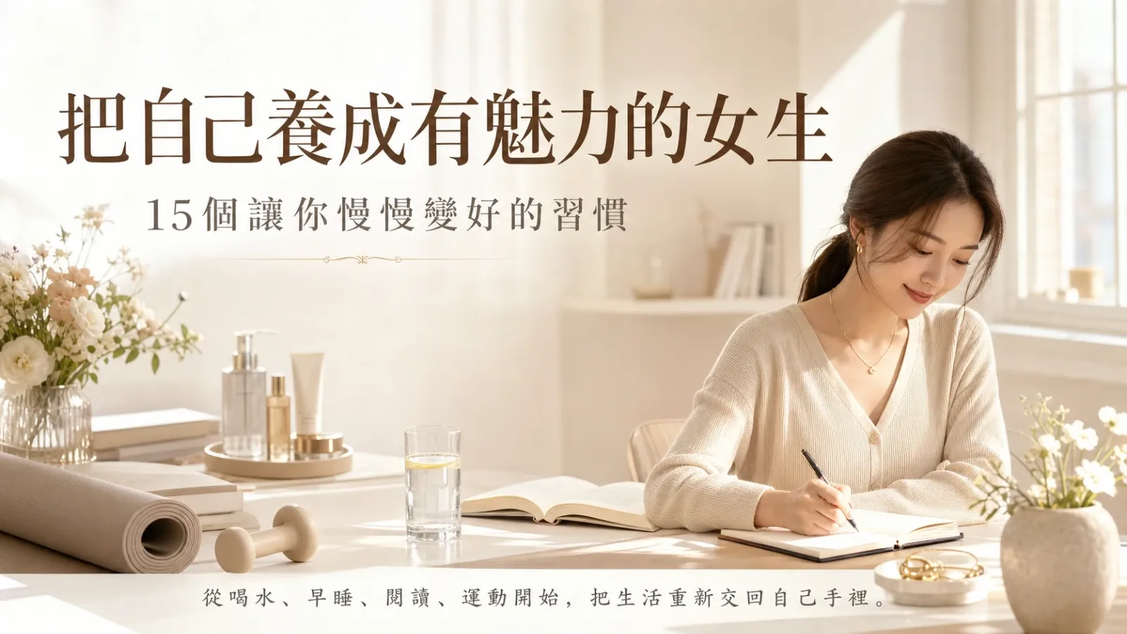 把自己養成有魅力的女生｜15個習慣提升氣質與自信