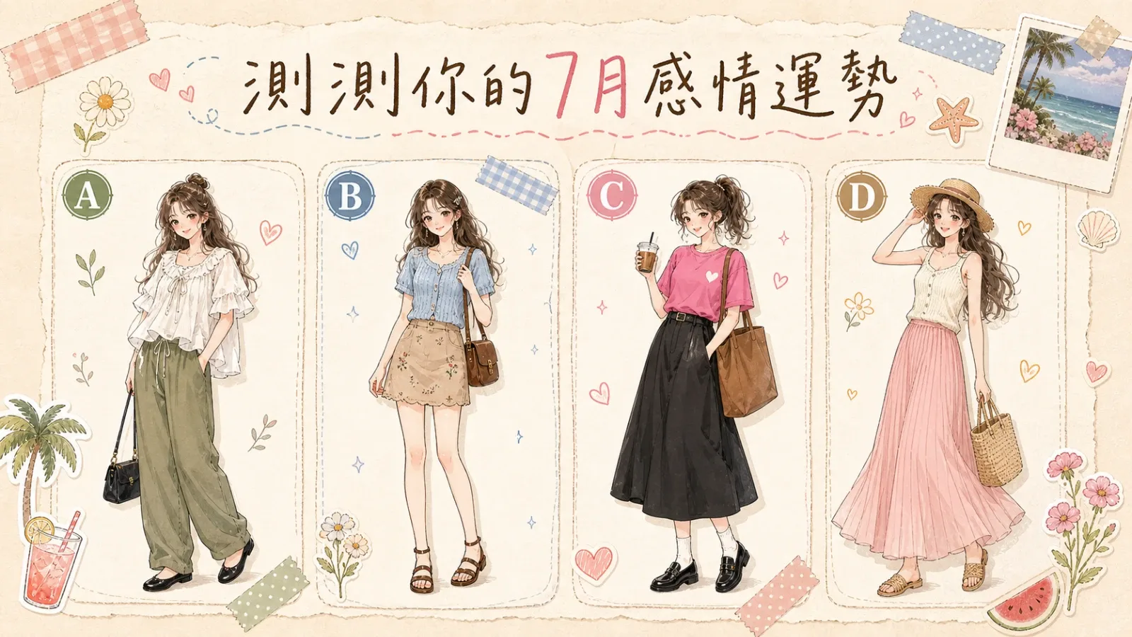 測測你的7月感情運勢｜從直覺穿搭找出愛情新訊號