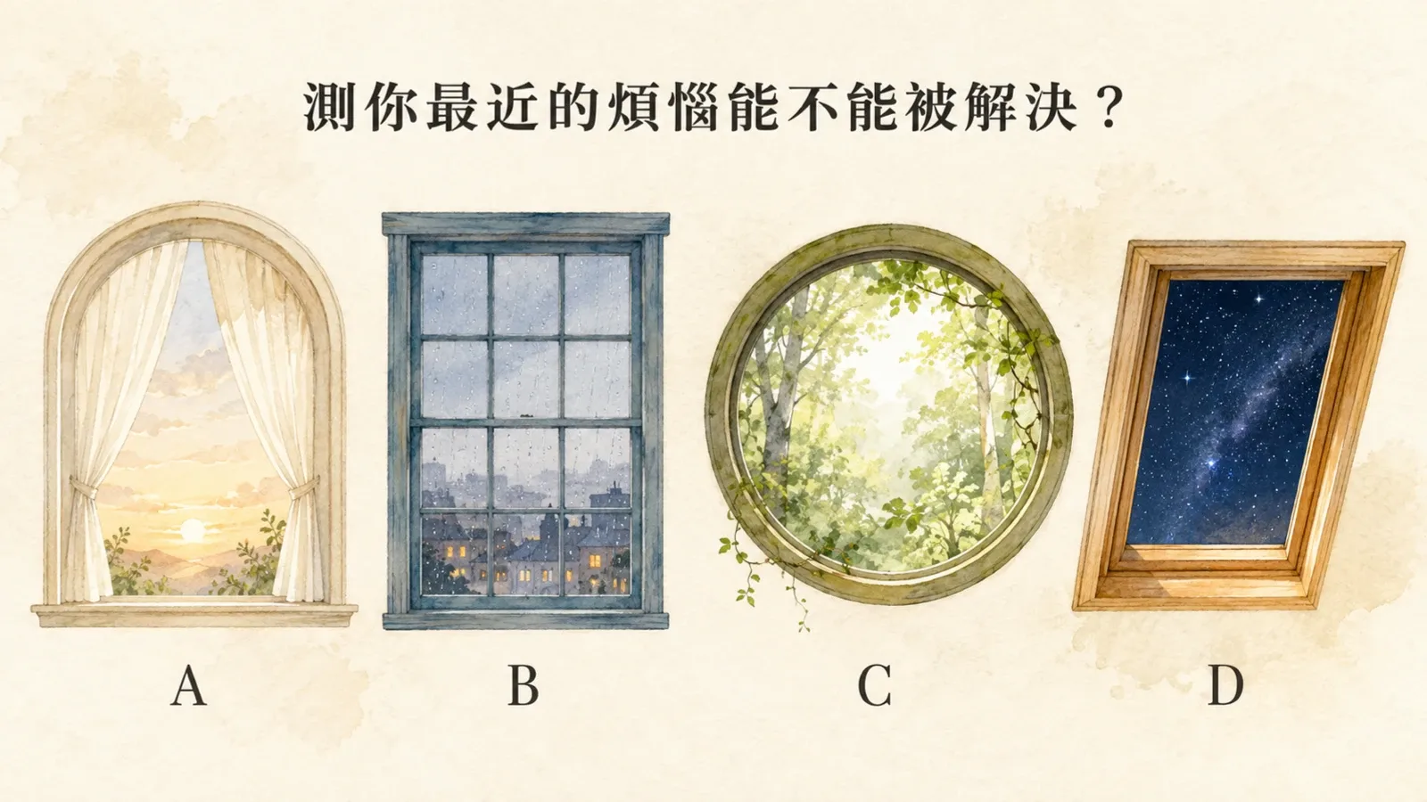 測你最近的煩惱能不能被解決？