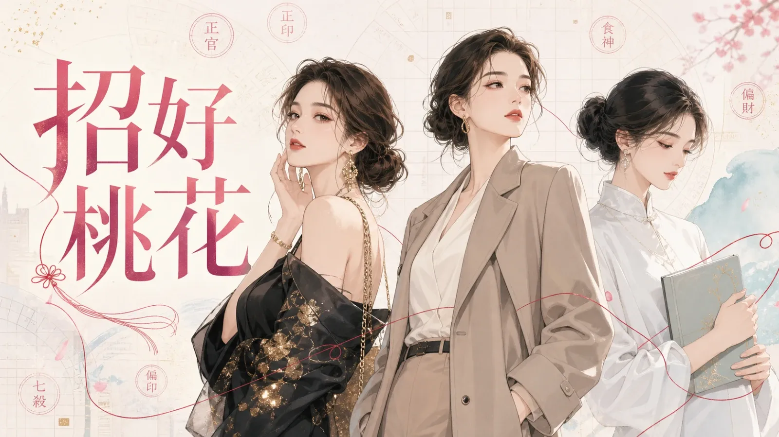 八字十神感情解析：財女、官殺女、印女吸引優質桃花