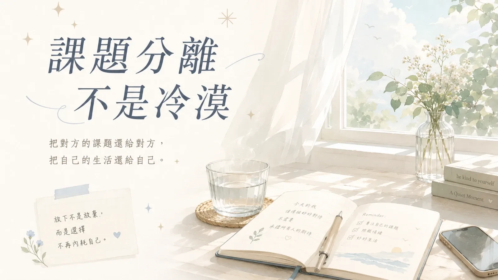 課題分離最難的地方,是看見別人不高興但不急著拯救