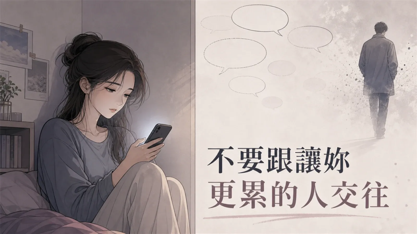 不要跟一個在一起反而更累的人交往