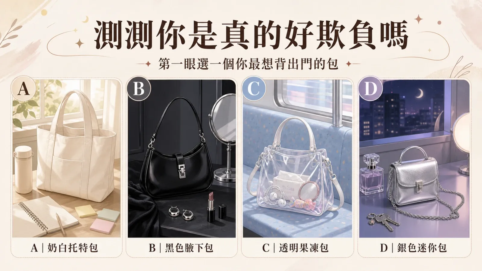 選一個包，測你是真的好欺負嗎？看見你的邊界感