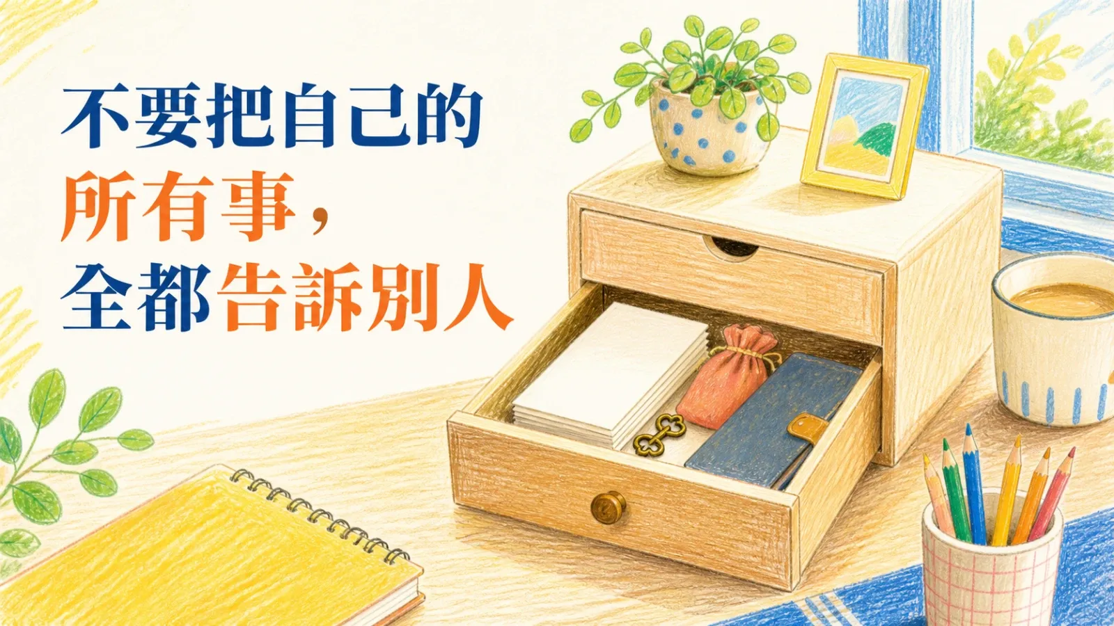 不要把自己的所有事，全都告訴別人
