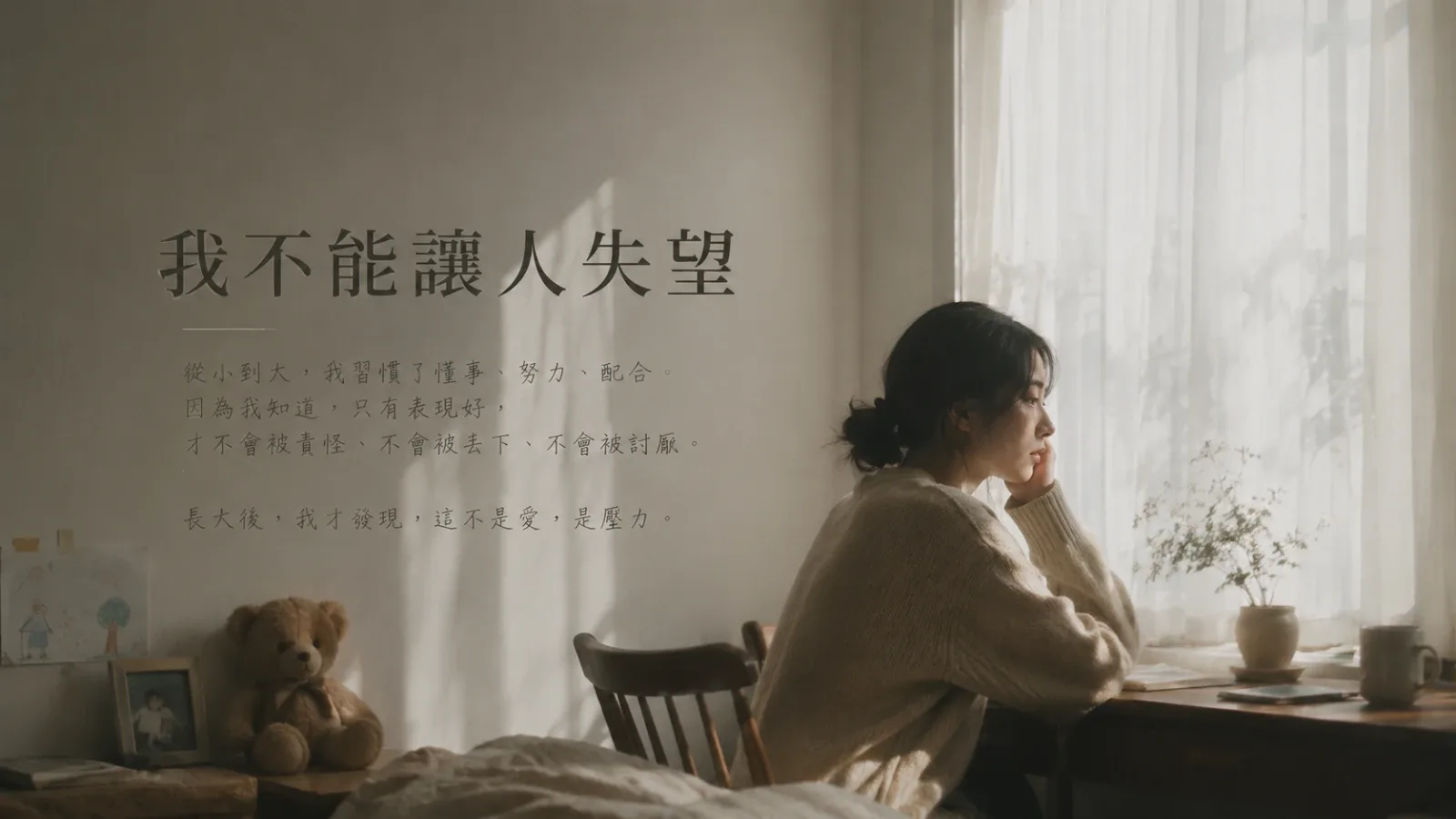 東亞小孩長大後,最難戒掉的是「我不能讓人失望」