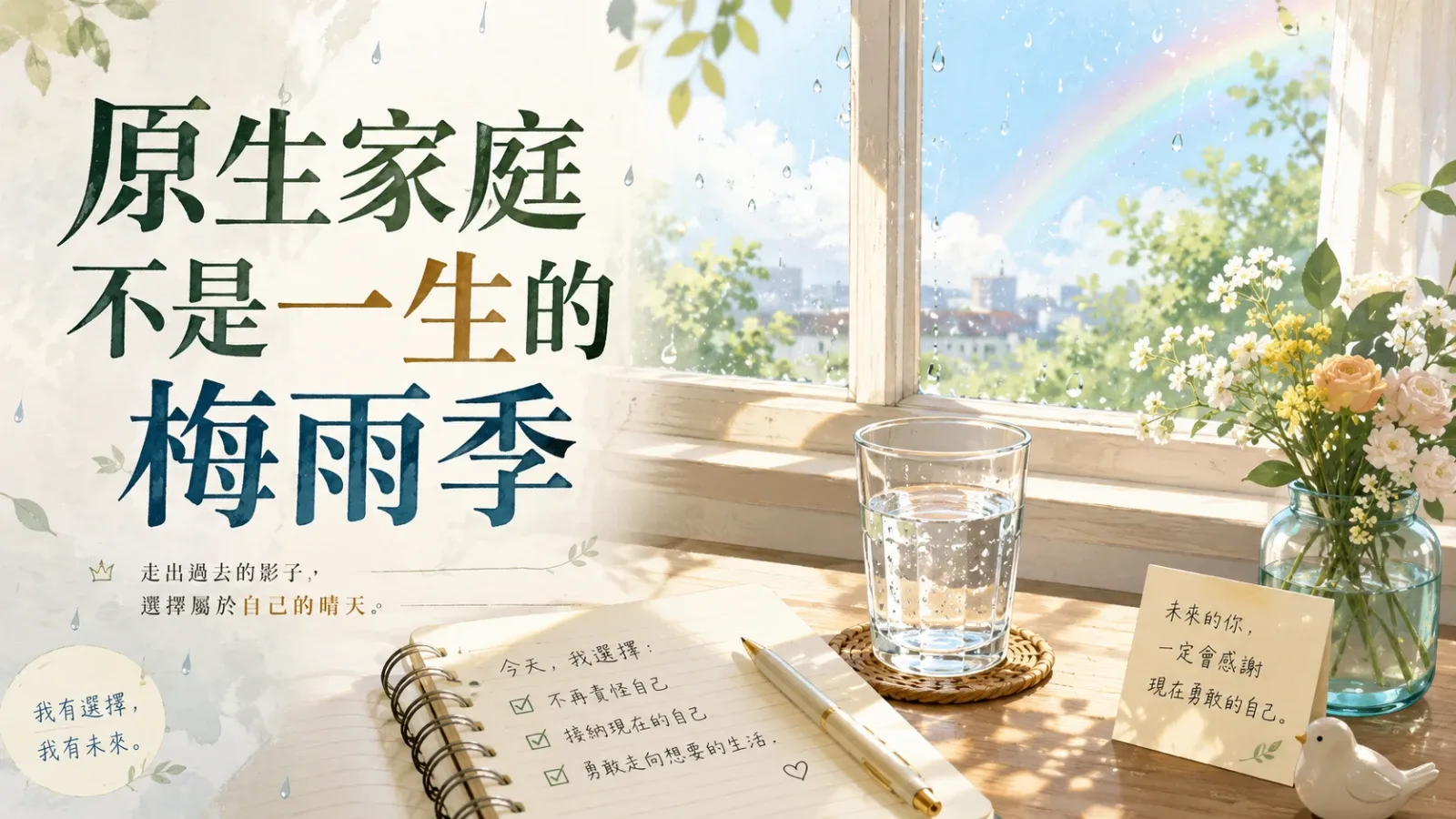 原生家庭不能成為你一生的梅雨季：5個找回人生主權的方法