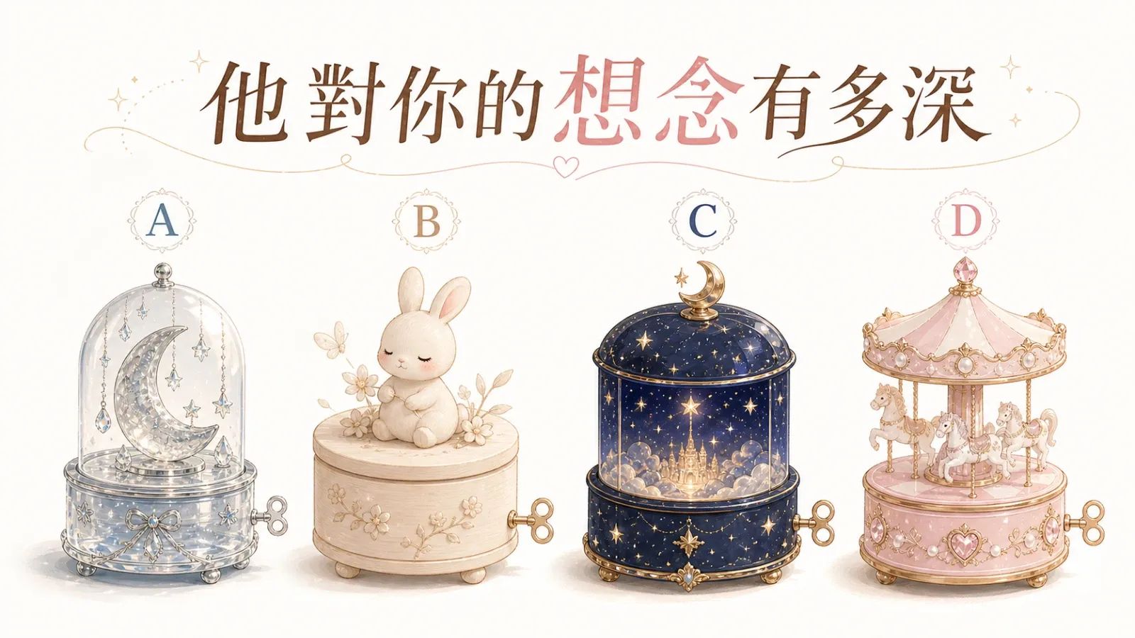 他對你的想念有多深？音樂盒選擇揭露他的心底訊號