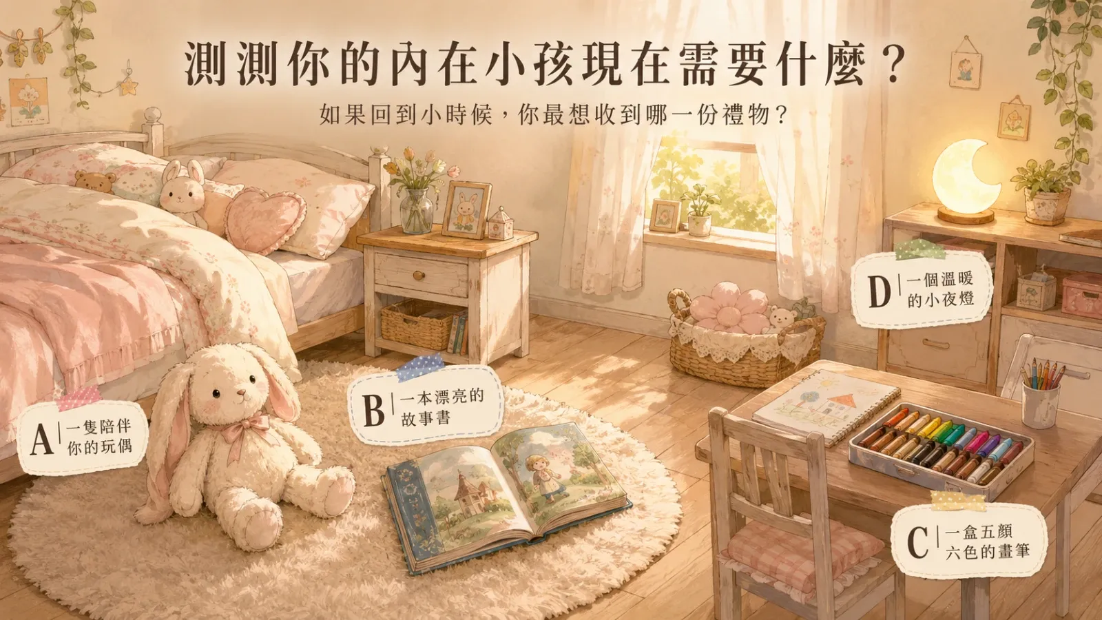 測測你的內在小孩現在需要什麼？選一份禮物看見內心需求