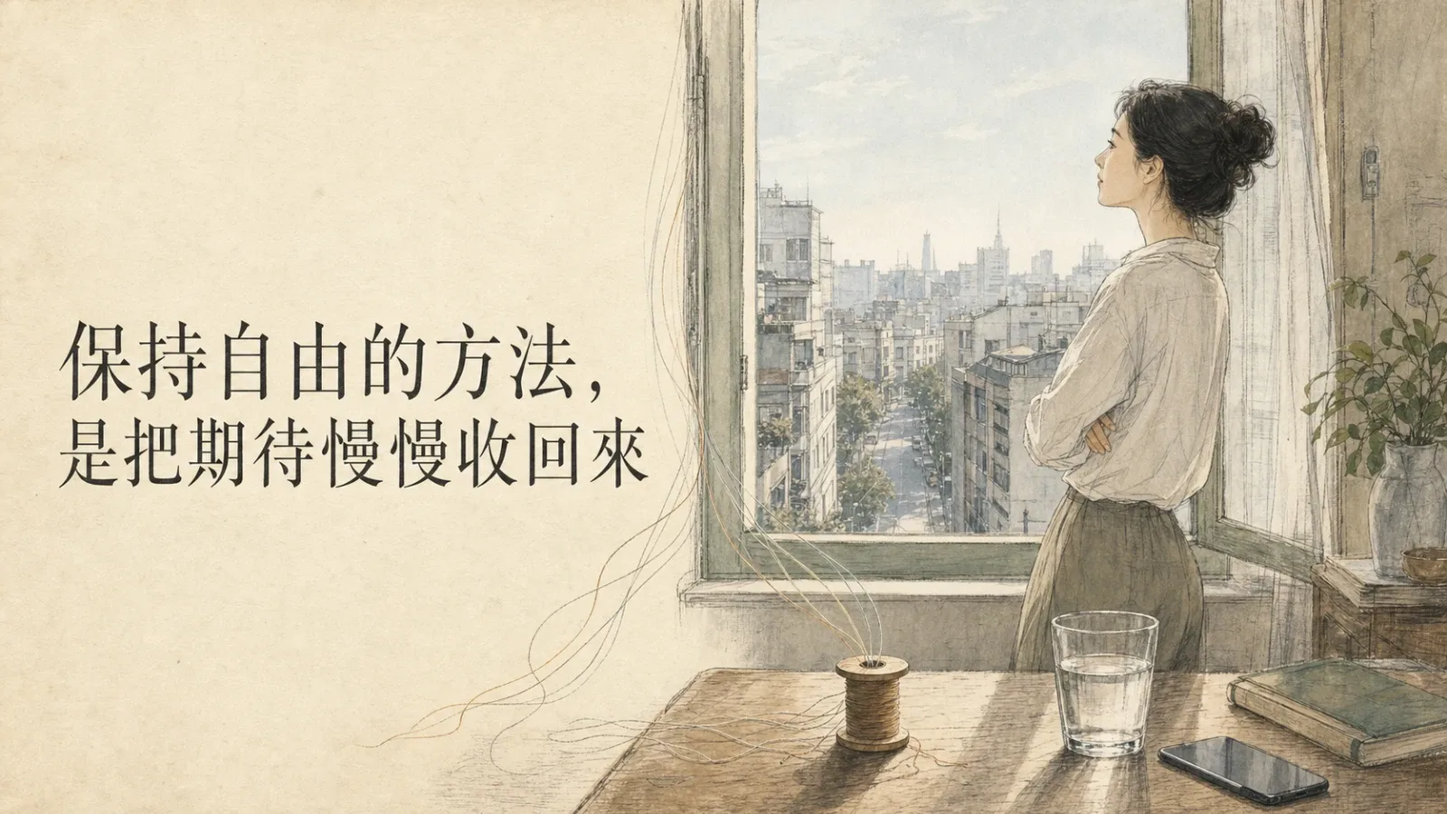 保持自由的方法,是把期待慢慢收回來