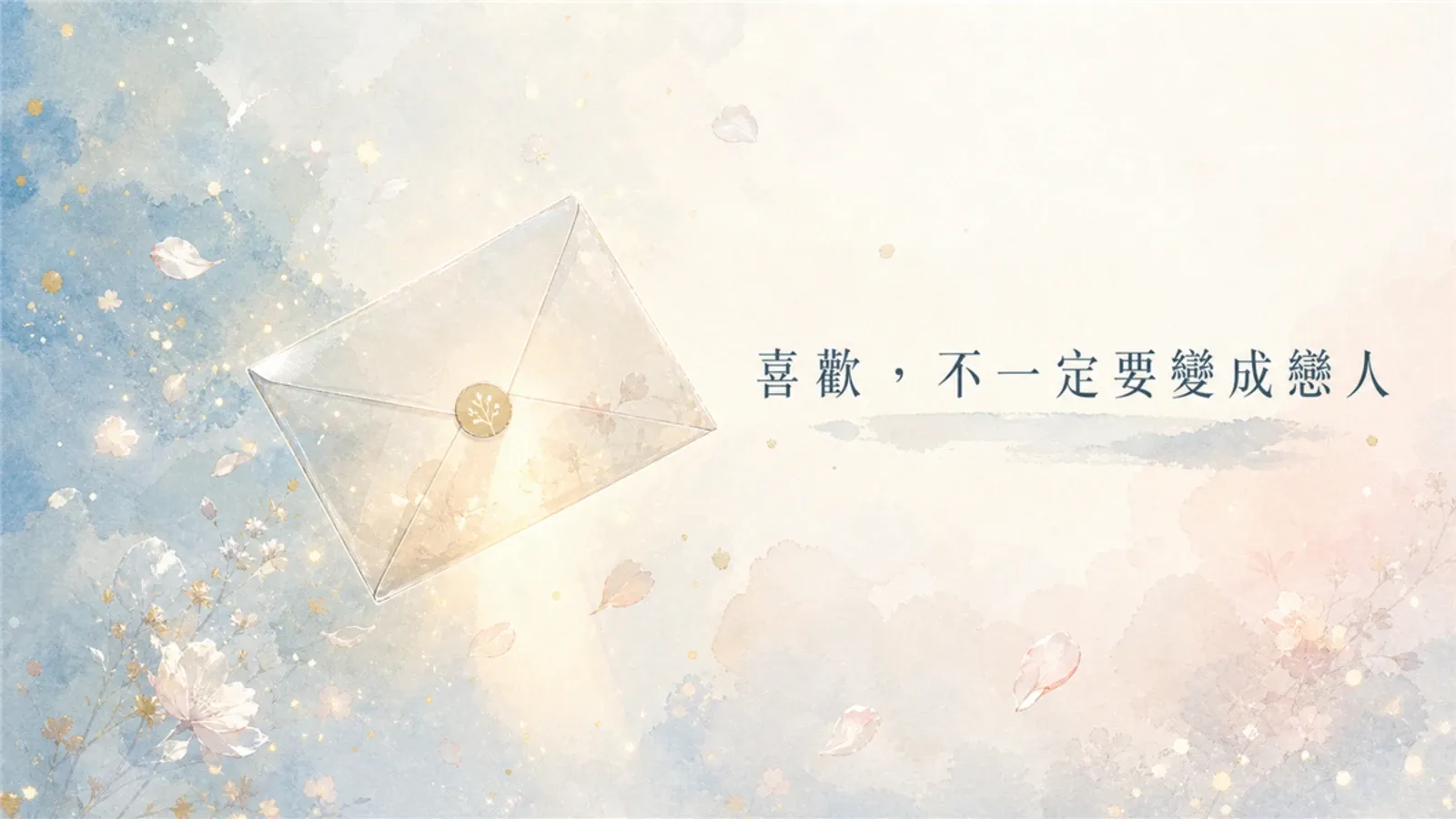 後來才明白,喜歡一個人,不一定要變成戀人