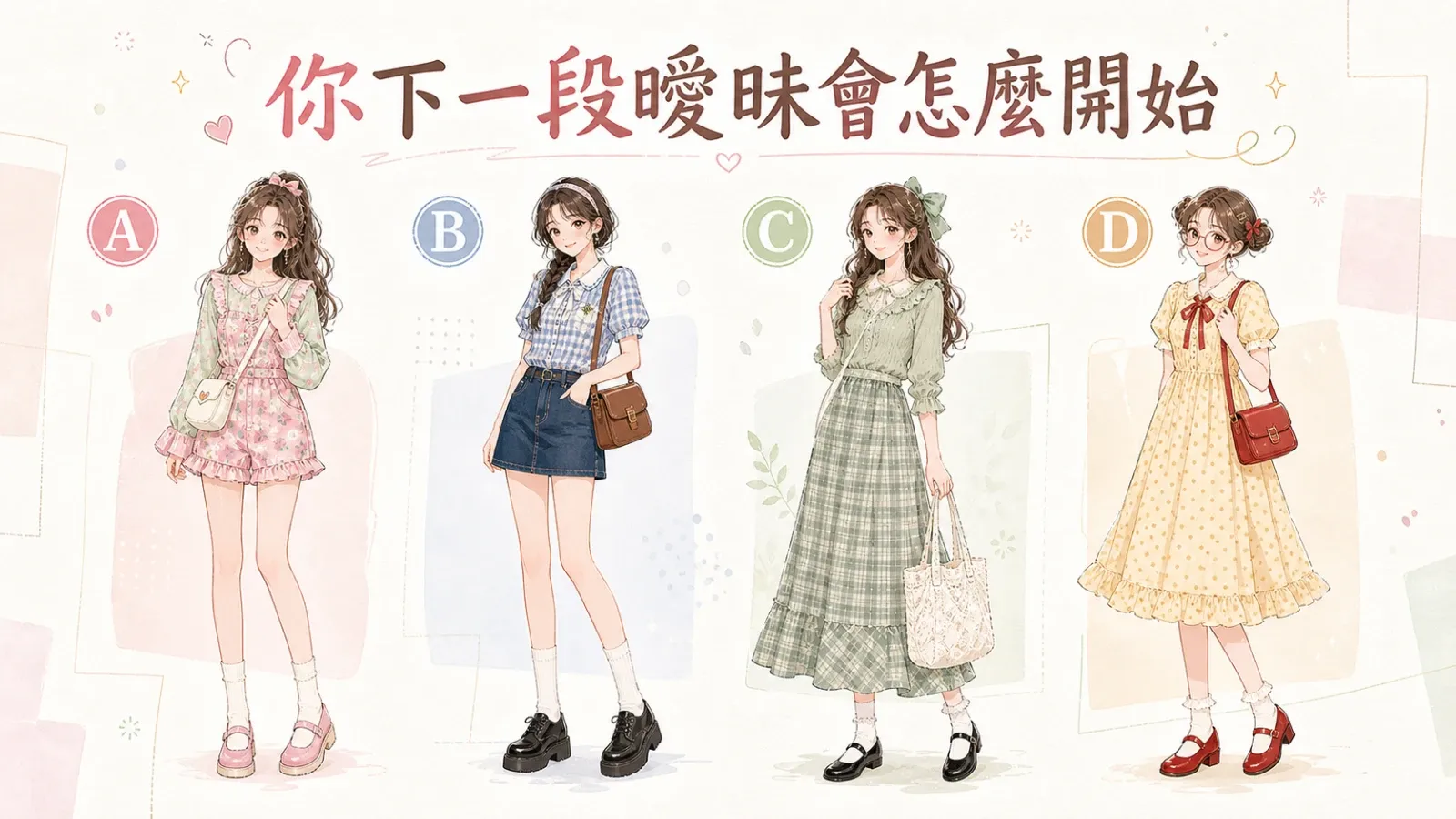 你的下一段曖昧會怎麼開始?穿搭直覺測驗揭曉戀愛氛圍