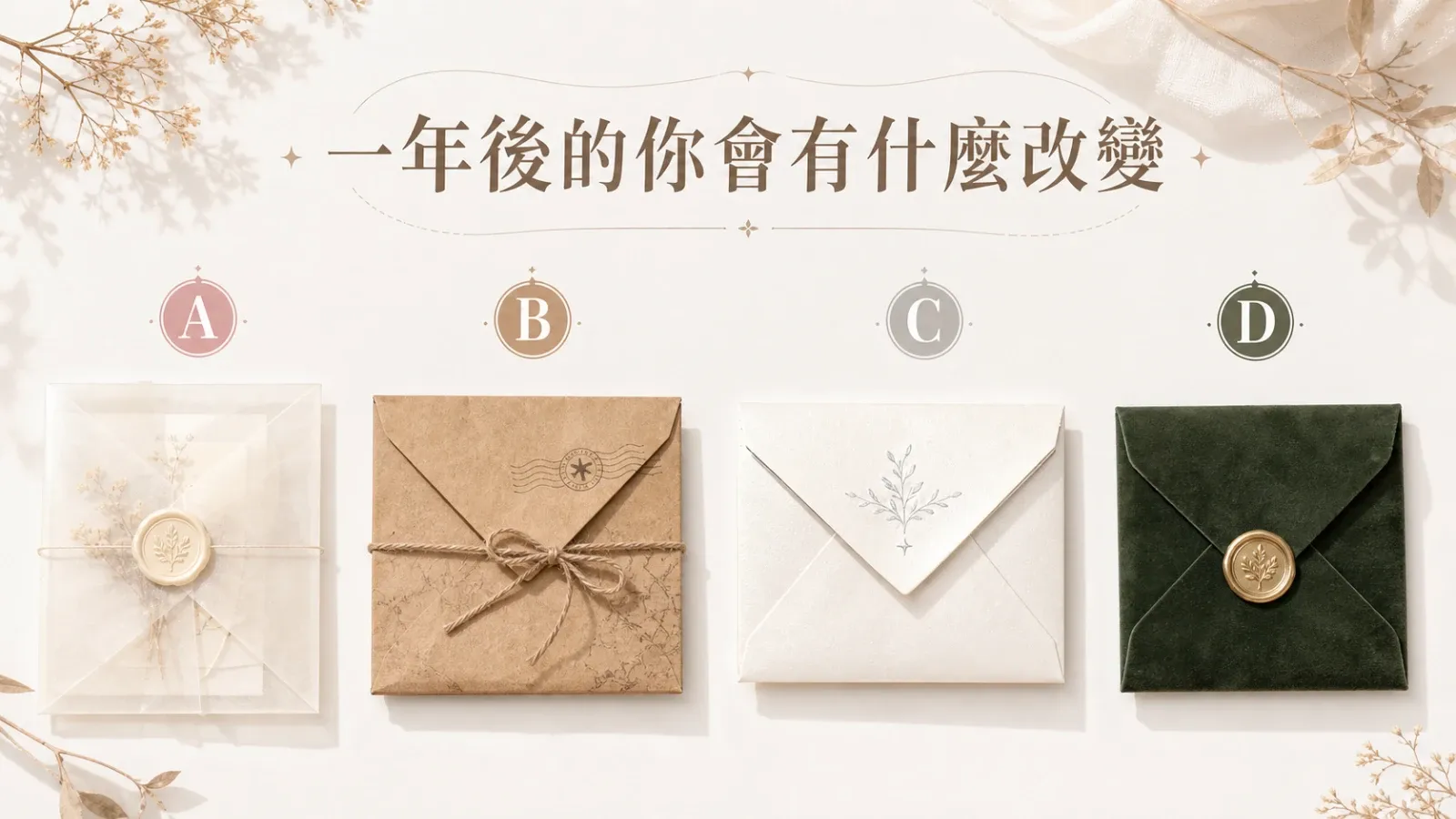 一年後的你會有什麼改變?選一款信封看你的未來轉變