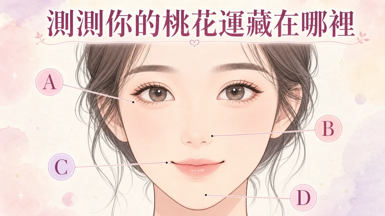 測測你的桃花運藏在哪裡？從痣相看感情吸引力