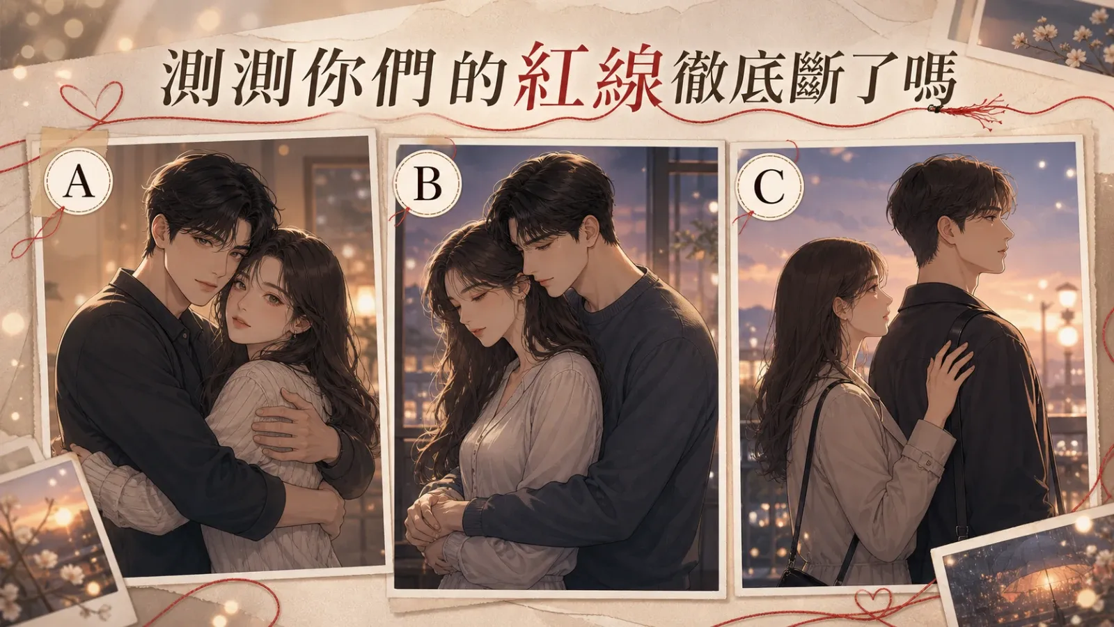 測測你們的紅線徹底斷了嗎？三選一看愛情走向