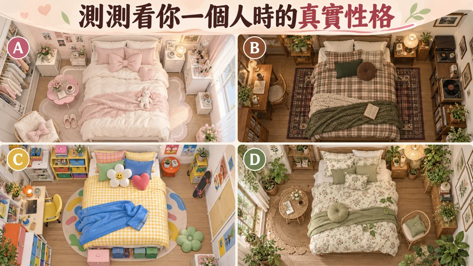 測測看你一個人時的真實性格：從房間風格看見內在需求