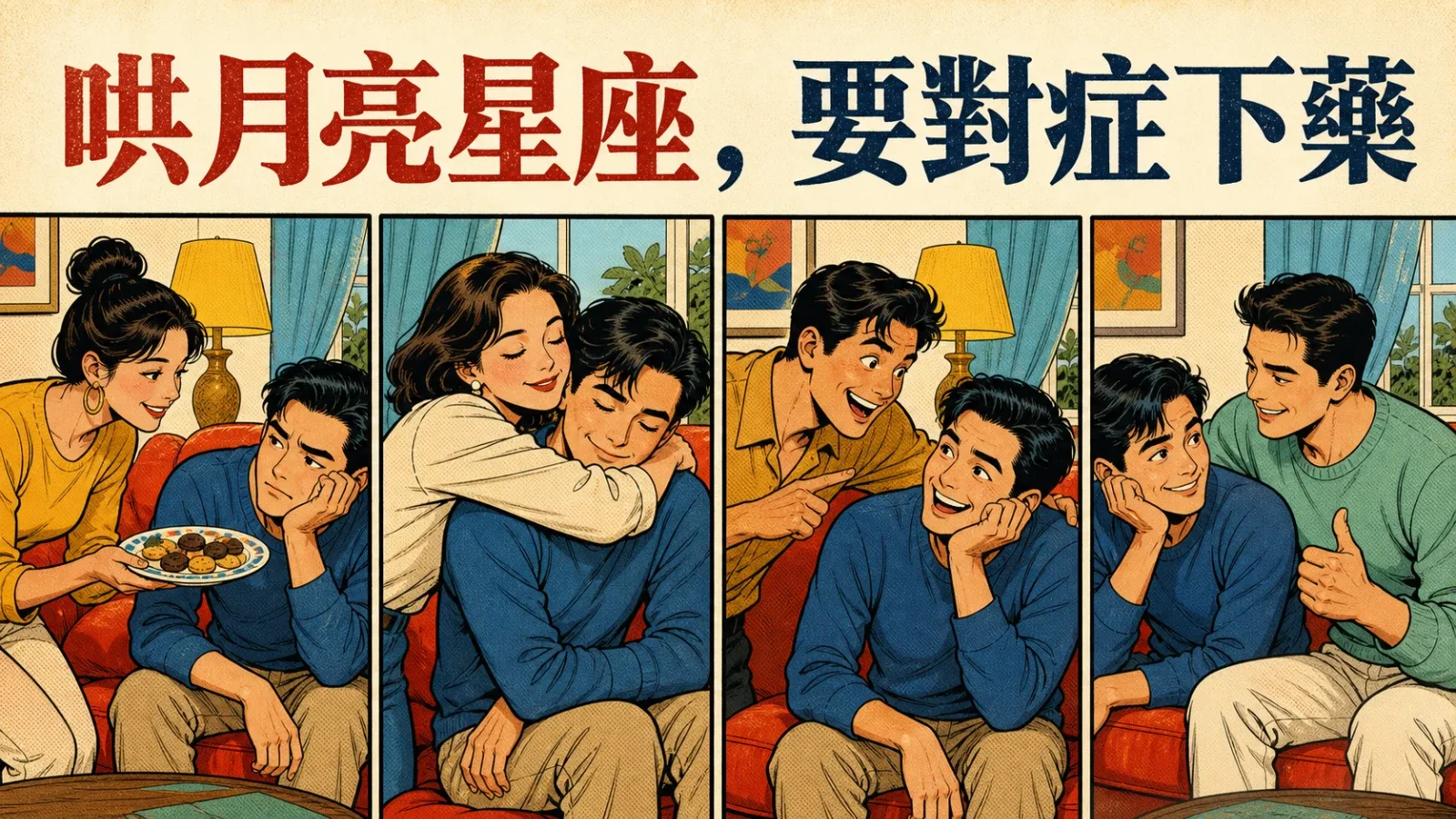 哄月亮星座，要對症下藥：讀懂情緒需求的安撫指南