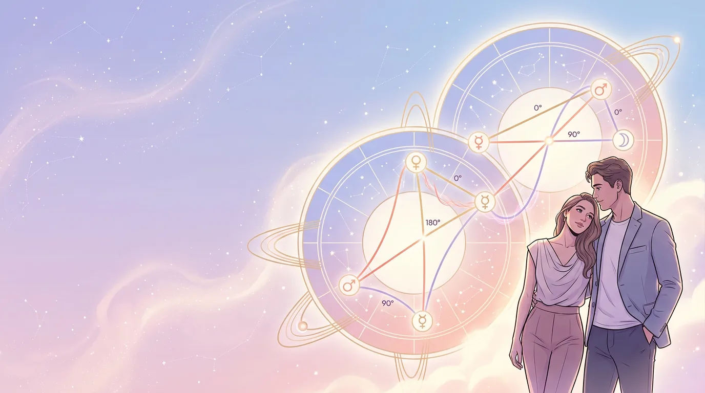 Synastry Aspects Explained: Conjunctions, Squares & Oppositions