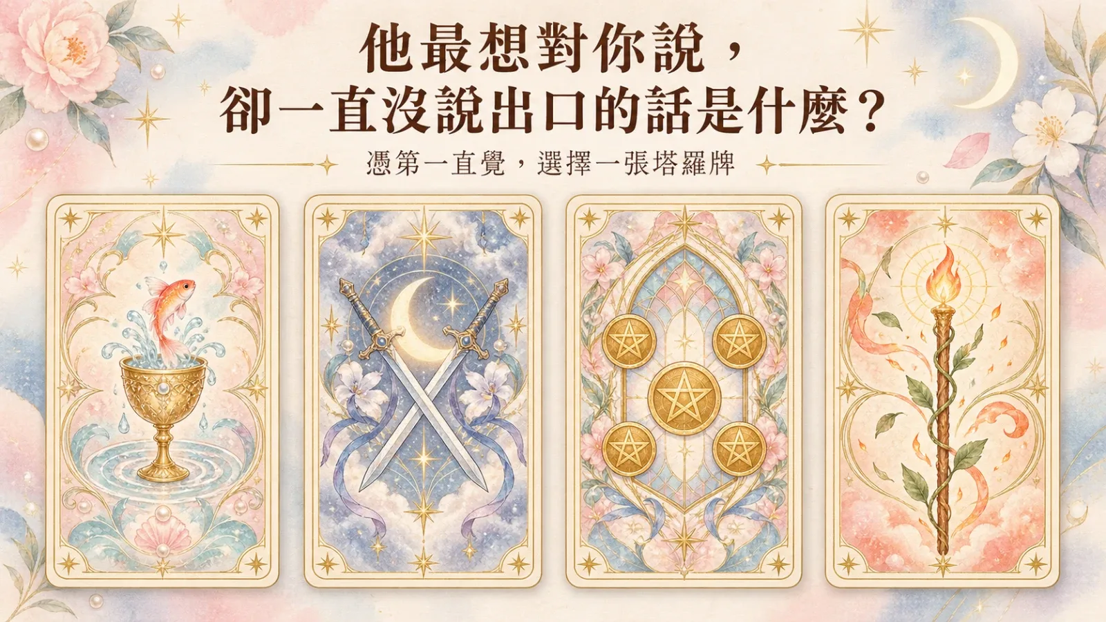 他最想對你說卻沒說出口的話｜四選一塔羅占卜