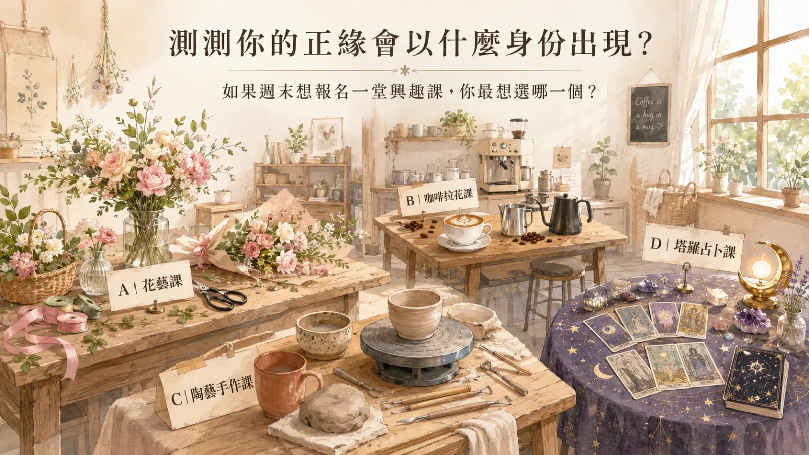 測測你的正緣會以什麼身份出現？四種戀愛緣分解析