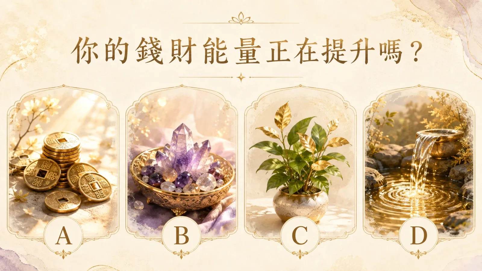 你的錢財能量正在提升嗎？測測你的財富磁場有多強