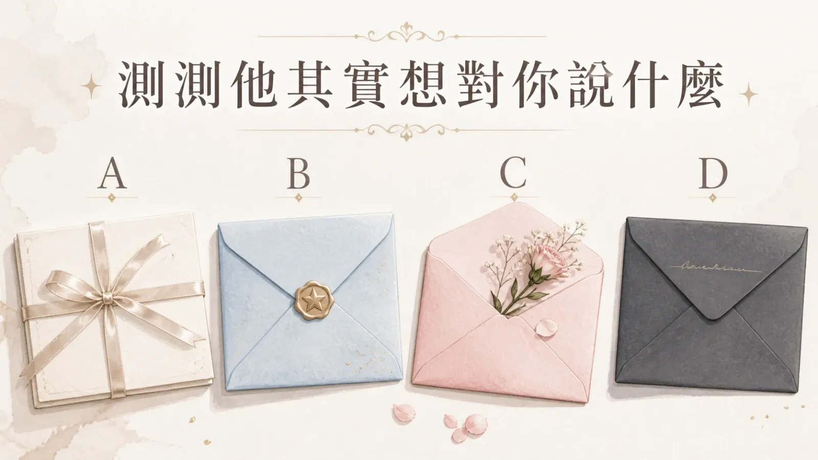 測測他其實想對你說什麼？四種未說出口的心意解析