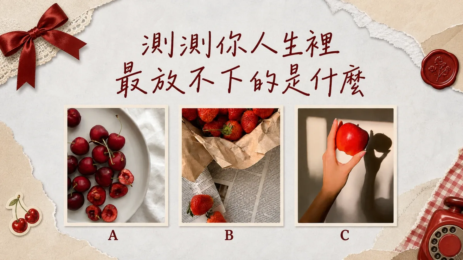 測測你人生裡最放不下的是什麼？直覺選圖看見心底遺憾