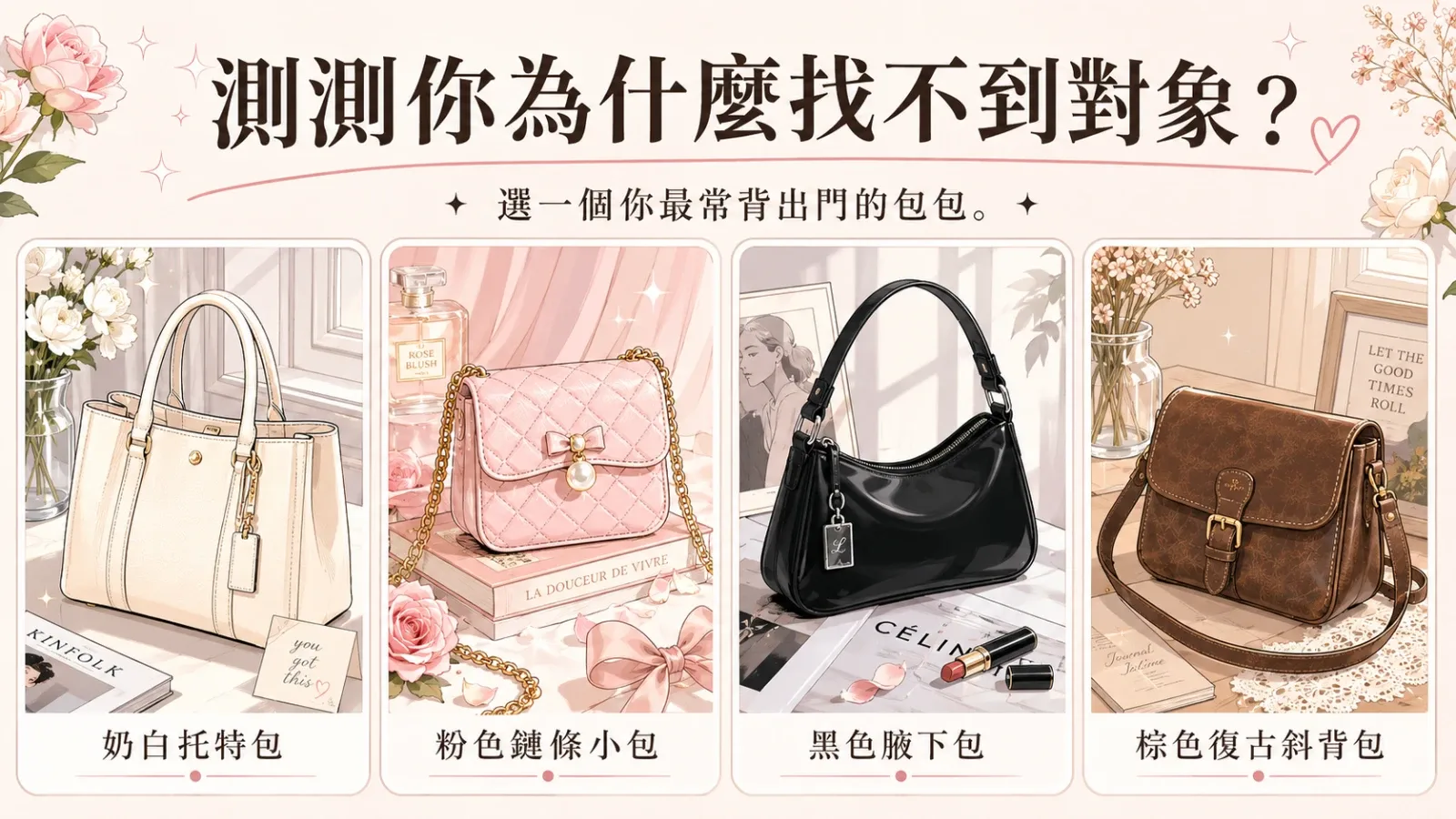 測測你為什麼找不到對象？揭開你的戀愛盲點與內心習慣