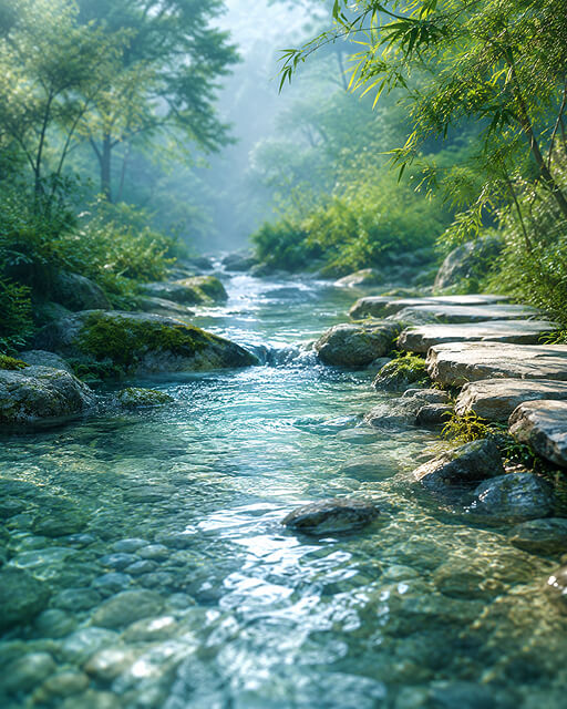 溪流緩緩